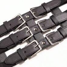 1 Peça Cinto Decorativo Preto Punk Feminino, Cinto Decorativo Versátil para Vestidos, Jaquetas, Verão - Multicolorido - Visão 2