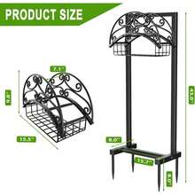 Garden Hose Holder - Upgraded Water Hose Holder Stand With Storage Basket Holds 151ft, Heavy Duty Freestanding Garden Hose Hanger Storage Rack For Outside Yard Lawn Farm - B-黑色 - 查看 5