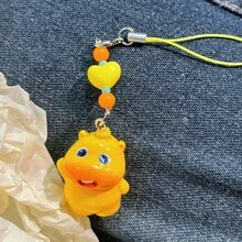 1 Peça Colar Pingente Fofo de Capivara 3D em Estilo Cartoon, Pingente Criativo e Excêntrico de Contas para Telefone, Chaves, Bolsas - A - Visão 8