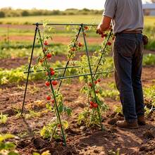 18pcs Garden Plant Climbing Trellis, Garden Support Poles, Gardening Vine Trellis, Flower Stand, Cucumber & Bean Rack, Outdoor Grape Vine Trellis, Garden Fence, Plant Climbing Support Stakes, Sturdy Garden Support Rods, Suitable For Vegetable & Flower Gardens - Plant Climbing Supports - View 6