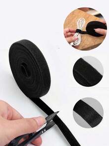 1 Roll (1m/3m/5m, 5 Rolls Of Each Length) Charging Cable Organizer, Cable Ties, Hook And Loop Cable Ties, Data Cable Storage, Self-Adhesive Double-Sided Winding Hook And Loop Straps, Suitable For Headphones/USB Cables, Computer Cables, Desktop Cable Organizer, Cable Management, Home Office Storage, Christmas Holiday Gift - Multicolor - View 7