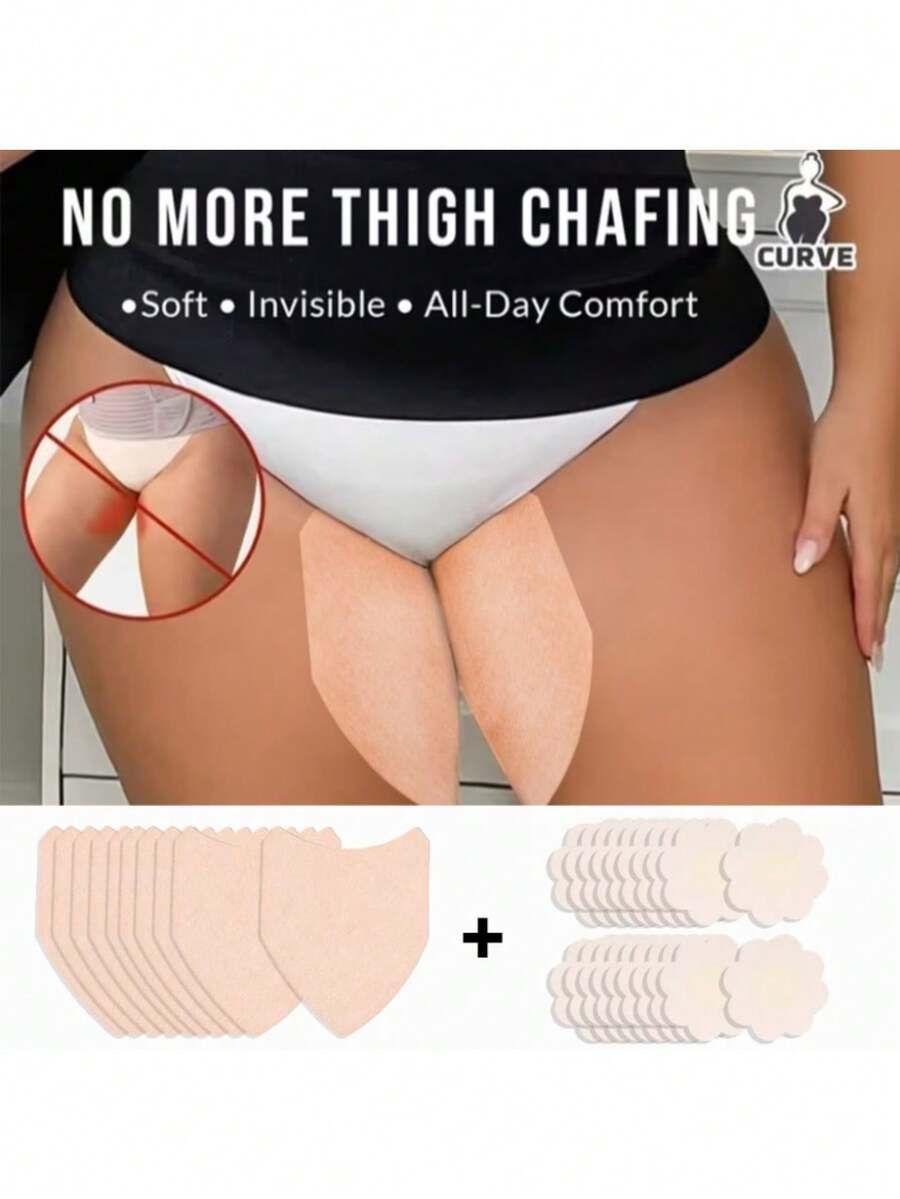 Bộ 20 miếng bảo vệ đùi và che đầu ngực, miếng dán vô hình thân thiện với da, được thiết kế để ngăn ngừa ma sát và che giấu dưới quần áo.
