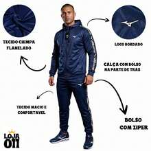 Men's Chimpa Training And Gym Set - Shirt + Pants - 藏蓝色 - 查看 2