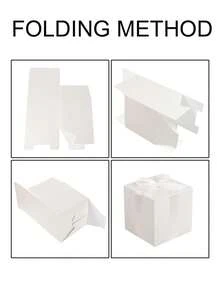 10/5pcs White Gift Boxes, Size 4.72 X 4.72 Inches, With Lids, Suitable For Gifts, Crafts, Wedding Party Favors, Graduation, Birthday Party, Candles And Fragrance Gift Sets, Comes With Ribbons (White Gift Boxes) - White - View 4
