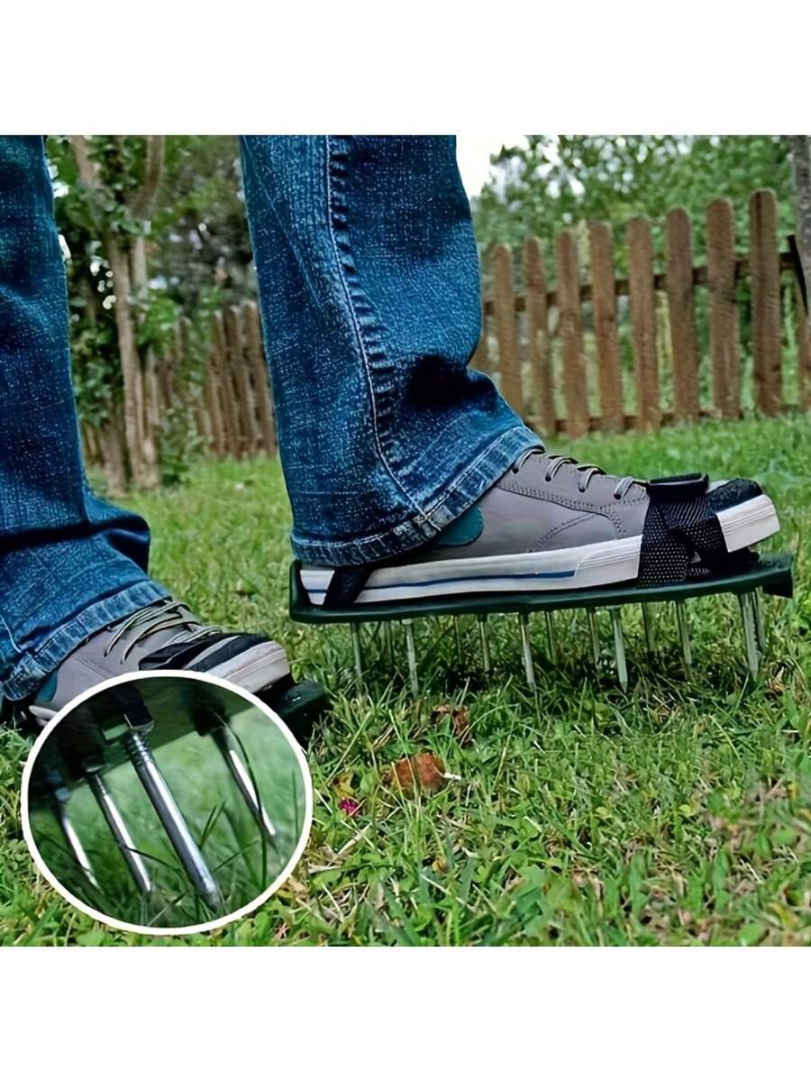 草坪施工钉鞋，环氧树脂/自流平保护，防滑，花园通气工具，花园通气鞋，草坪钉鞋，充气草坪通气鞋，自流平环氧树脂花园工具，4.2厘米花园草坪通气钉鞋，充气草坪通气鞋，自流平环氧树脂花园工具