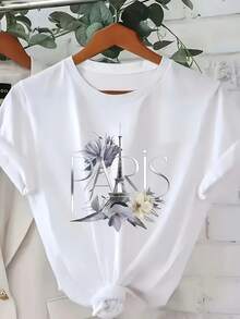 ChristmasSpring And Summer Casual Short Sleeve-Shirt, Women'sHot Item - White - View 2