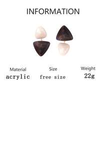 1 Pair Casual Commuting Creative Acrylic Geometric Color Block Triangle Dangle Earrings For Women - Triangle Earrings - View 8