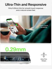 1 miếng - Miếng dán màn hình cường lực bảo vệ riêng tư cho iPhone 17 Pro Max, dễ dàng lắp đặt, độ cứng 9H, chống trầy xước, tương thích với ốp lưng điện thoại, phủ toàn màn hình, không bọt khí, phù hợp với 17 Pro Max/17 Pro/17 Air/17e/16 Pro Max/16 Pro/16 Plus/16e/16/15/14/13/12/11, phụ kiện thiết yếu cho cuộc sống hàng ngày và công việc văn phòng. - màu đen - Xem 7