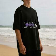 Purple Design Retro Tshirt, Streetwear And Casual Style, Suitable For Both Men And Women. Excellent Gift Item. - 黑色 - 查看 4