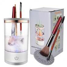 SOKANY USB Powered Makeup Brush Cleaner, Transparent Body, Multi-Functional Drying And Storage, Suitable For All Brush Sizes, Essential Beauty Tool For Women, Perfectly Cleans And Stores Makeup Brushes - Other - View 2