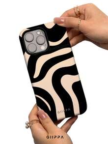 1个不对称波浪纹设计手机壳，适用于 17 Pro Max，也适用于 16 Pro Max、15 Pro Max、14 Pro Max，韩版时尚趣味手机壳，兼容11/12/13/14/15/28 Pro Max Plus，优雅设计男女皆宜，是圣诞节、情人节、复活节、婚礼季和生日送给女友的理想礼物。 - 彩色 - 查看 4