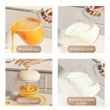 1pc Press-Type Egg Mixer - Handheld Egg Mixer For Making Cream Cakes - Multi-Functional Egg Mixer - Egg Stirring Gadget - View 6