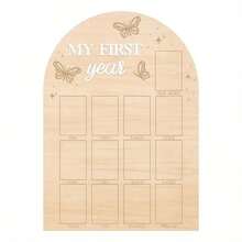 Baby My First Year Wooden Photo Frame, 12 Months Milestone Keepsake, Baby 1st Birthday Photo Display - A - View 9
