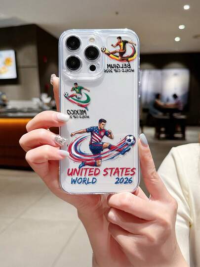 Ốp lưng điện thoại Apple họa tiết ngôi sao bóng đá World Cup 2026, ốp lưng chống rơi kiểu bóng đá World Cup Mỹ Canada Mexico, ốp lưng TPU trong suốt chống rơi, ốp lưng trong suốt phong cách hoạt hình sáng tạo, tương thích với Samsung Galaxy, , 11/12/13/14/15/16/17PRO/Max/Plus, ốp lưng thời trang bảo vệ điện thoại, quà tặng sinh nhật cho bạn bè và gia đình, quà tặng ngày lễ cho bạn bè và gia đình, ốp lưng điện thoại chống sốc hoạt hình dễ thương.