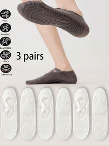 1/3/7 Đôi tất thể dục Barre Pilates Yoga dành cho nữ, tất yoga chống trượt bằng silicon, độ bám chuyên nghiệp, phù hợp cho chạy bộ, tập gym, Pilates, múa ba lê và các bài tập trên sàn - Nhiều màu (đen, hồng, xám, tím, kaki), có hỗ trợ vòm chân và đệm mắt cá chân - Món quà lý tưởng cho những người đam mê khiêu vũ và thể dục, dụng cụ tập luyện thiết yếu, chất liệu bền. - Nhiều màu - Xem 21