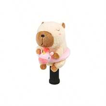 Swimming Ring Capybara Club Cover Small Size Fits Hybrid And Irons Large Size Fits Standard 460cc Driver Funny Plush Animal Headcover Soft Colorful Design - Small + Brown Capybara Wih Unicorn - View 3