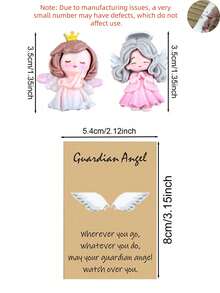24/12/2pcs-Guardian Angel Add-On Cards, Cute Mini Gifts, Warm And Inspiring Gifts, Perfect For Best Friends, Perfect For Love And Care Party Gifts, Christmas, Birthday And Other Perfect Gifts. Angel Illustration Souvenirs, Perfect For Family And Friends, Greeting Cards, Special Occasions, Guardian Angel Gifts. - Multicolor - View 10