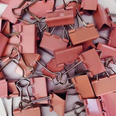 Medium Binder Clips Pink Color 1-1/4/ 1.25 Inches/ 32 Mm A Little Bit Scratch Paper Clips (24 PCS, Pink)