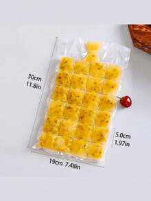 50 chiếc khuôn làm đá dạng túi zip tái sử dụng, khay, khuôn làm đá dùng trong gia đình - Trong sáng - Xem 6