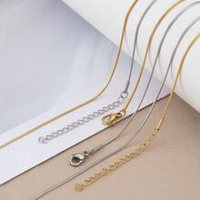 Bộ 5 dây chuyền thép không gỉ dạng mắt xích hình rắn kèm khóa càng cua, dài 45+5cm, màu vàng và bạc, thích hợp để tự làm trang sức. - chuỗi rắn - Xem 7