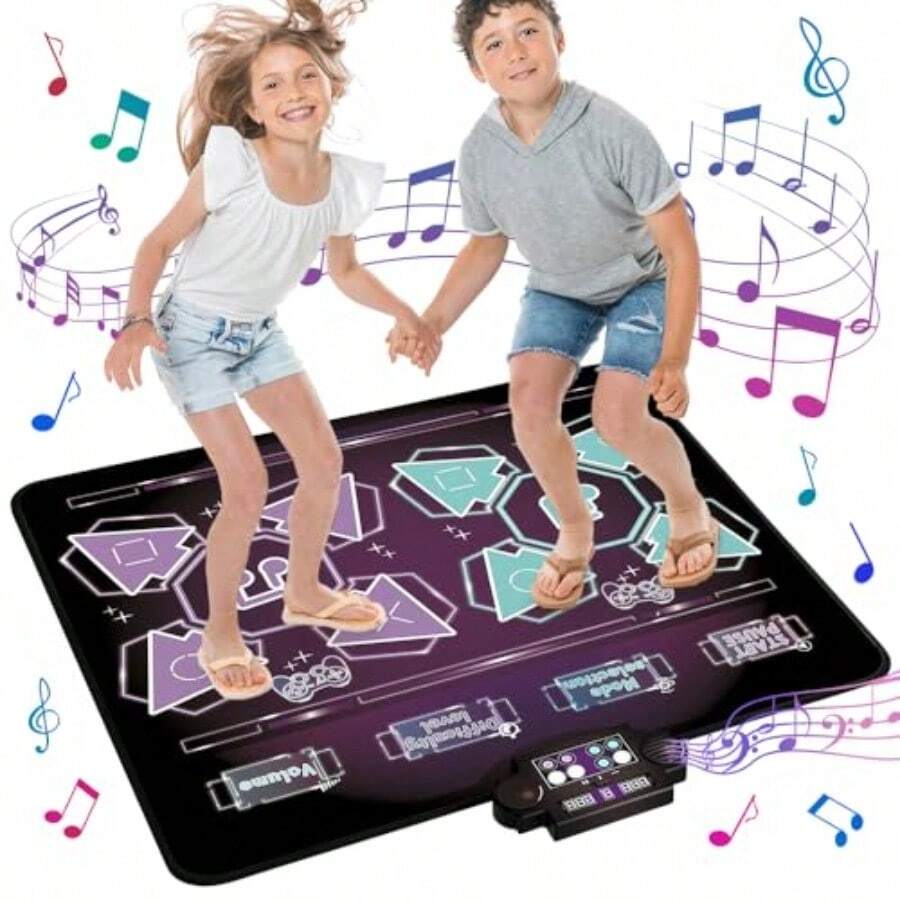 NIERBO Alfombra de Baile Juguetes para Niñas y Niños Almohadilla de Baile Electrónica con 8 Botones Iluminados Juego de Música al Aire Libre con 8 Niveles Regalos de Cumpleaños y Navidad - como en la foto - Ver 1