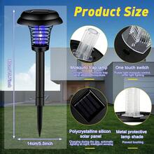 Lampe anti-moustiques solaire, lampe LED anti-moustiques solaire étanche pour le jardin, la cour, la pelouse - Multicolore - Voir 7