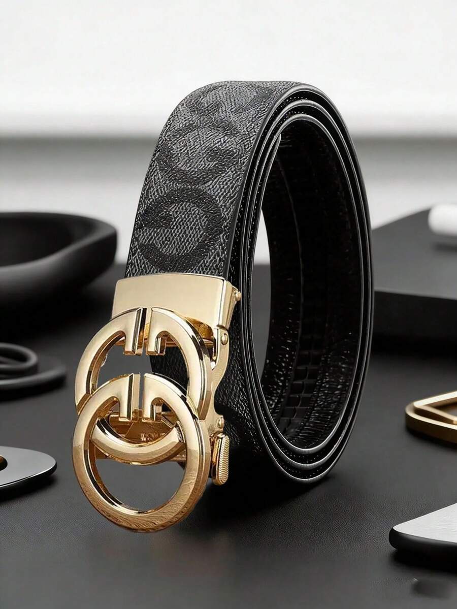 男士时尚休闲高品质自动扣皮带 - 彩色 - 查看 1