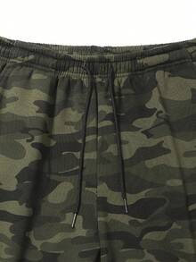1 Set Pakaian Kamuflase Vintage Usang, Proses Pencucian Pudar Menciptakan Kembali Gaya Militer Klasik, Desain Jahitan Saku yang Detail - Hijau Tentara - View 6