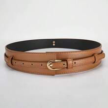 2-In-1 Women's Wide/Thin Belt, Suitable For Dresses And Pants, With Gold Buckle - Multicolor - View 7
