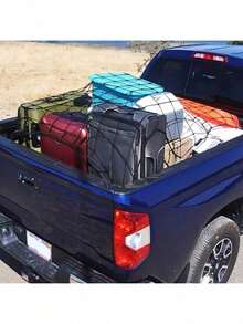 Heavy Duty Truck Cargo Box Net Bag, Latex Elastic Luggage Net With 12 Hooks, 2X Expandable Cargo Securing Net Suitable For Pickup Truck, SUV, Trailer, Universal Truck Exterior Accessory - A - View 5