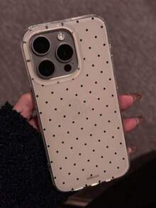时尚可爱波点亮面软壳，兼容 17、17 Pro、17 PM、16、16 Pro、16 PM、15、15 Pro、15 PM、14 Pro Max、14 Pro、14、13 Pro Max、13 Pro、12 Pro Max、12 Pro、11、11 Pro Max、SE，防震保护后盖 - 小波點 - 查看 3