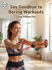 4-Leaf Clover Resistance Band - High Quality PVC Material With Non-Slip Foam Handles, Suitable For Full Body Workout, Strength Training, Stretching, Muscle Recovery For Women, Teens, Beginners. Great Gift For Mother's Day, Graduation, Summer - Cute & Minimalist Style (Resistance Band, Fitness Equipment, Home Gym, Exercise Band, Fitness Accessories, Strength Training, Summer Fitness, Fitness Gift, Portable Gym, Shoulder Exercise) - Multicolor - View 1