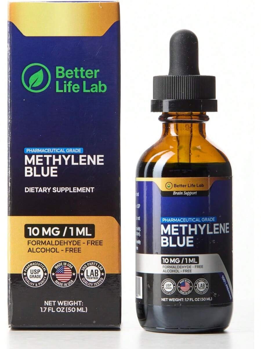 [Mother's Day Gift For Mom]Methylene Blue Drops 1% Pharmaceutical Grade - USP 99.9% Pure Doctor-Formulated Liquid Solution - Made In USA 50ml Bottle With Precision Dropper - 1,70 fl oz (Gói 1) - Xem 1