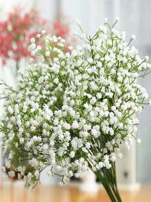 30/20 Bunches Realistic UV-Resistant Plastic Artificial Star Flowers, Fluffy White Satin Blooms, Soft Stems, Suitable For Boho Style Floral Decor, DIY Crafts, Home, Kitchen And Wedding/Thanksgiving Decorations, DIY Wreath Decor, As Well As Wedding, Home, Kitchen And Office Floral Arrangements - Multicolor - View 5