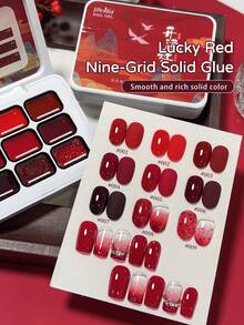 9 Colors High Saturation Semi-Solid Nail Gel, Salon Use - Multicolor - View 3