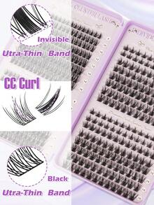 Bộ 400 sợi mi giả, uốn chữ C, số lượng lớn, chất lượng tốt nhất với giá thấp nhất, mi giả tự làm mới, mềm mại, mi giả 3D lông chồn, mi giả, trang điểm, nối mi, mi ngắn, tự làm mi, mi sáng màu, nối mi giả tự làm tại nhà - C - Xem 3