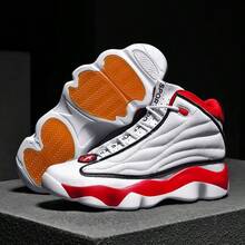 Men's Basketball Sneakers, High-Top Sneakers,Couple Matching Shoes, Non-Slip Athletic Shoes, Street Style Sneakers, Casual Sports Shoes, Men's Gift Sneakers, Pro Basketball Shoes, Men's Athletic Sneakers, Chunky Sneakers, Men's Running Shoes - 白紅 - 查看 3