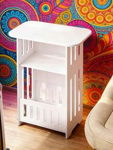 Tủ đầu giường phong cách tối giản hiện đại, tủ đựng đồ phòng ngủ, bàn trà phòng khách, bàn cạnh sofa cho căn hộ nhỏ, kệ mini đơn giản. - trắng - Xem 6