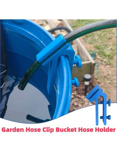 1pc Garden Hose Holder, Bucket Hose Bracket, Easy Installation, Yard Cleaning Assistant, Solves Messy Yard Issue, Sturdy And Durable