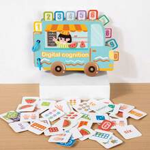 Toddler Multi-Themed Early Learning Interactive Tear Book Set, Color & Number Cognition Educational Sticker Toy, Birthday Gift For Boys & Girls - Multicolor - View 11