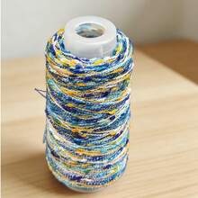 50g Cuentas metálicas mixtas, hilo de peluche teñido con degradado, adecuado para tejer suéteres, bufandas, chaquetas, manualidades - Disponible en múltiples colores - Tejido a mano - Multicolor - Ver 14