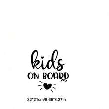 1pc Heart & Slogan Graphic Car Sticker - A - View 4