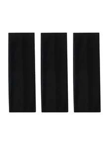 3 件套女士黑色宽松发带套装 – 防滑，适合跑步、骑行、瑜伽和健身 - 黑色 - 查看 7