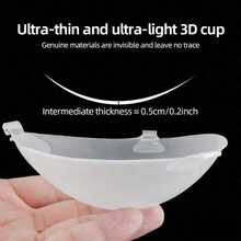 1 Pair Reusable Transparent Silicone Wireless Bra - Strapless Lift-Up Bra With 10 Circular Non-Woven Breast Pads, Suitable For Strapless/Backless Dresses, Bikinis, Deep V-Neck And Low-Cut Designs - Multicolor - View 8