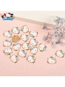 SANRIO 5 piezas de dijes de metal de Hello Kitty, aptos para hacer collares, aretes, pulseras y otros accesorios de joyería DIY - Amuletos - Ver 11