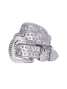 镶钻腰带，男女皆宜的街头时尚设计，适合搭配牛仔裤、连衣裙、格子衫、PU皮衣，四季皆宜。 - A - 查看 4