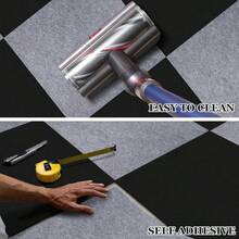 10片11.81英寸x11.81英寸自粘地毯方块，这些撕贴式地毯方块易于安装，非常适合卧室和客厅等场所。多用途拼接方块水泥 - 10pcs - 查看 3