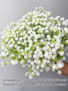 30/20 Bunches Realistic UV-Resistant Plastic Artificial Star Flowers, Fluffy White Satin Blooms, Soft Stems, Suitable For Boho Style Floral Decor, DIY Crafts, Home, Kitchen And Wedding/Thanksgiving Decorations, DIY Wreath Decor, As Well As Wedding, Home, Kitchen And Office Floral Arrangements - Multicolor - View 4