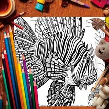 1 Book Colorful Marine Life Coloring Book 24 Sheets (120gsm Thickened Paper) Upgraded Deluxe Edition (Suitable For Easter, Thanksgiving, Christmas, New Year And Valentine's Day Gifts) - Single Piece - View 5