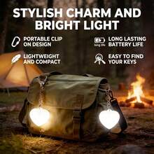 Đèn LED hình trái tim lãng mạn cho cặp đôi (1/2 chiếc), đèn ngủ mini hình trái tim có điều khiển cảm ứng, hẹn giờ tự động tắt, pin sạc, cổng sạc USB, có thể dùng làm móc khóa hoặc mặt dây chuyền ví. - Đèn ngủ hình trái tim - Xem 2